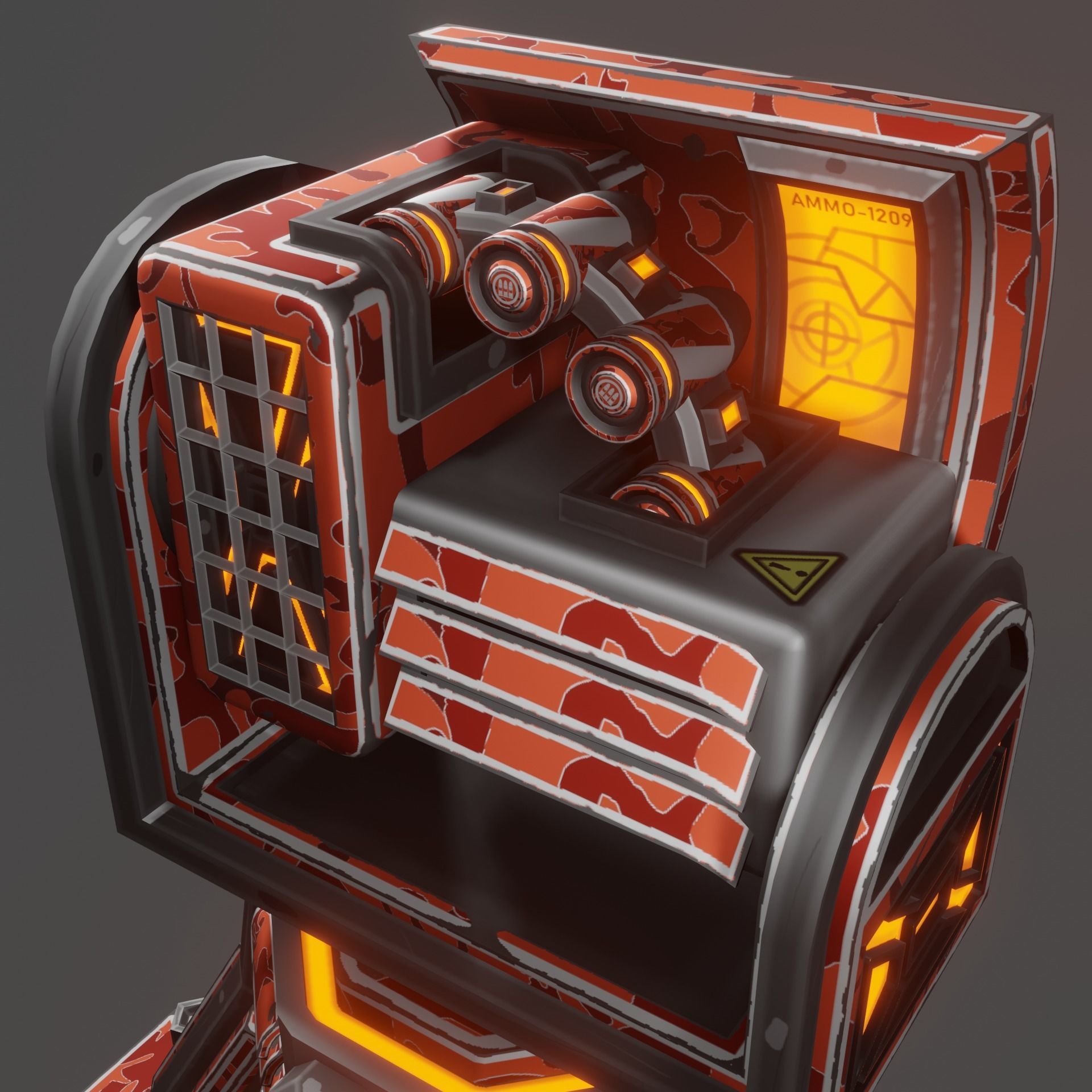 Missile Turret Low-poly 3D model_18