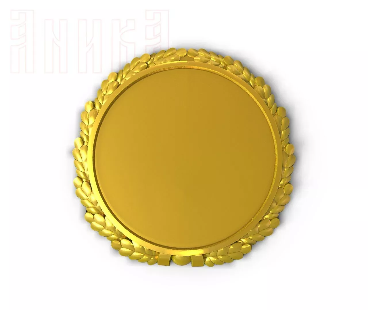 Blank for badge with oak wreath 3D print model