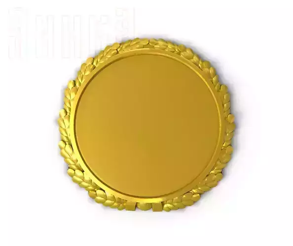 Blank for badge with oak wreath