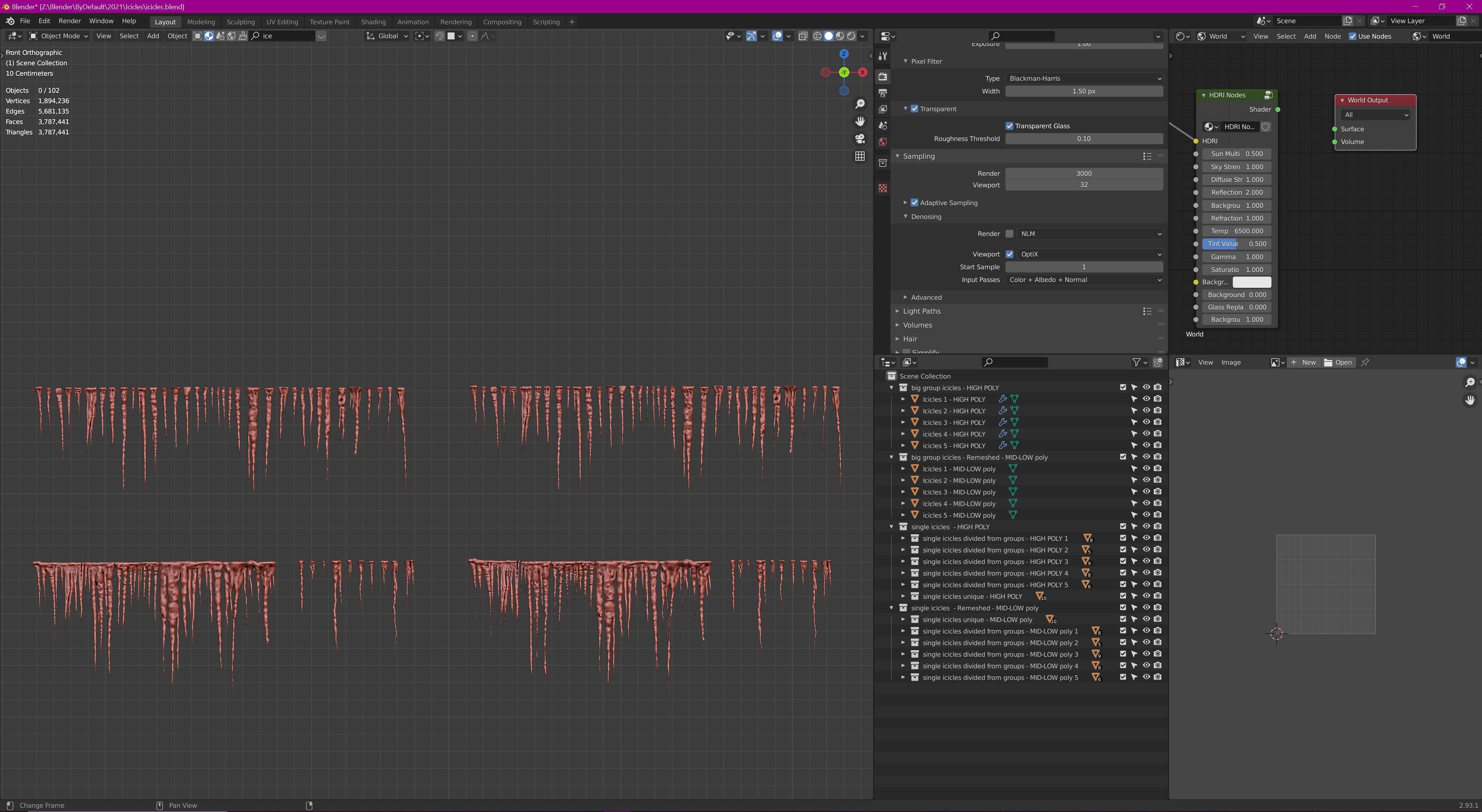 Icicles asset pack 3D model_2