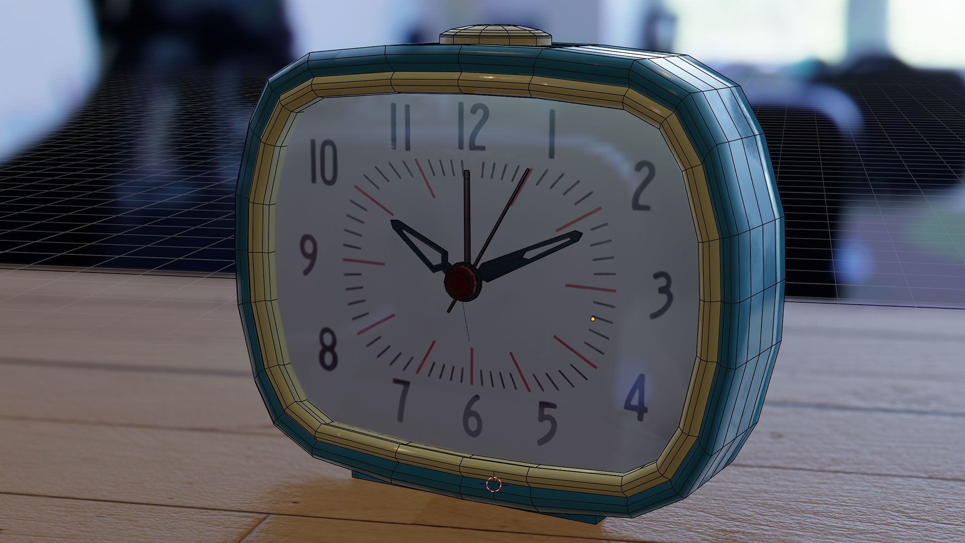 Alarm clock plastic  3D model_3