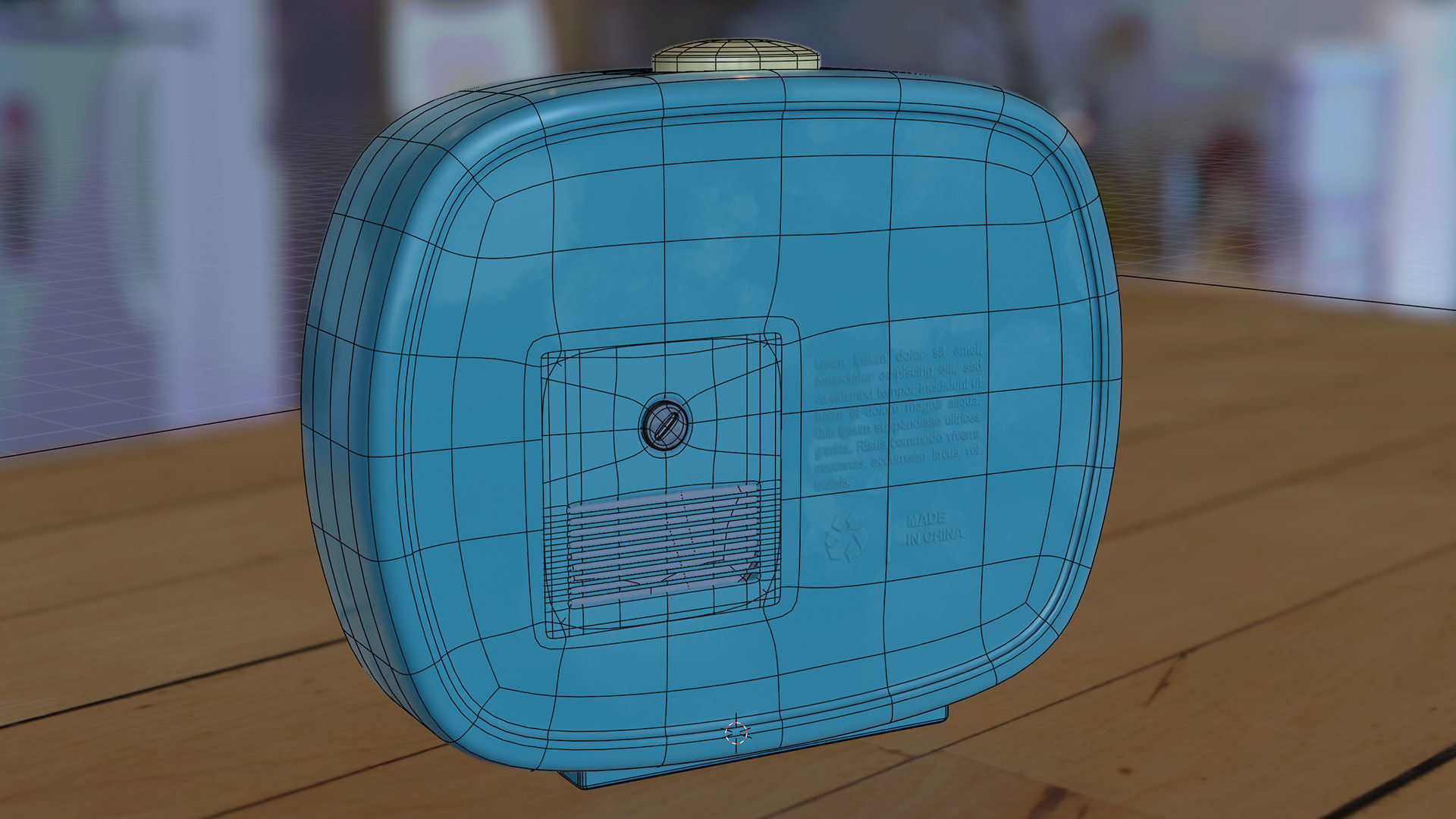 Alarm clock plastic  3D model_4