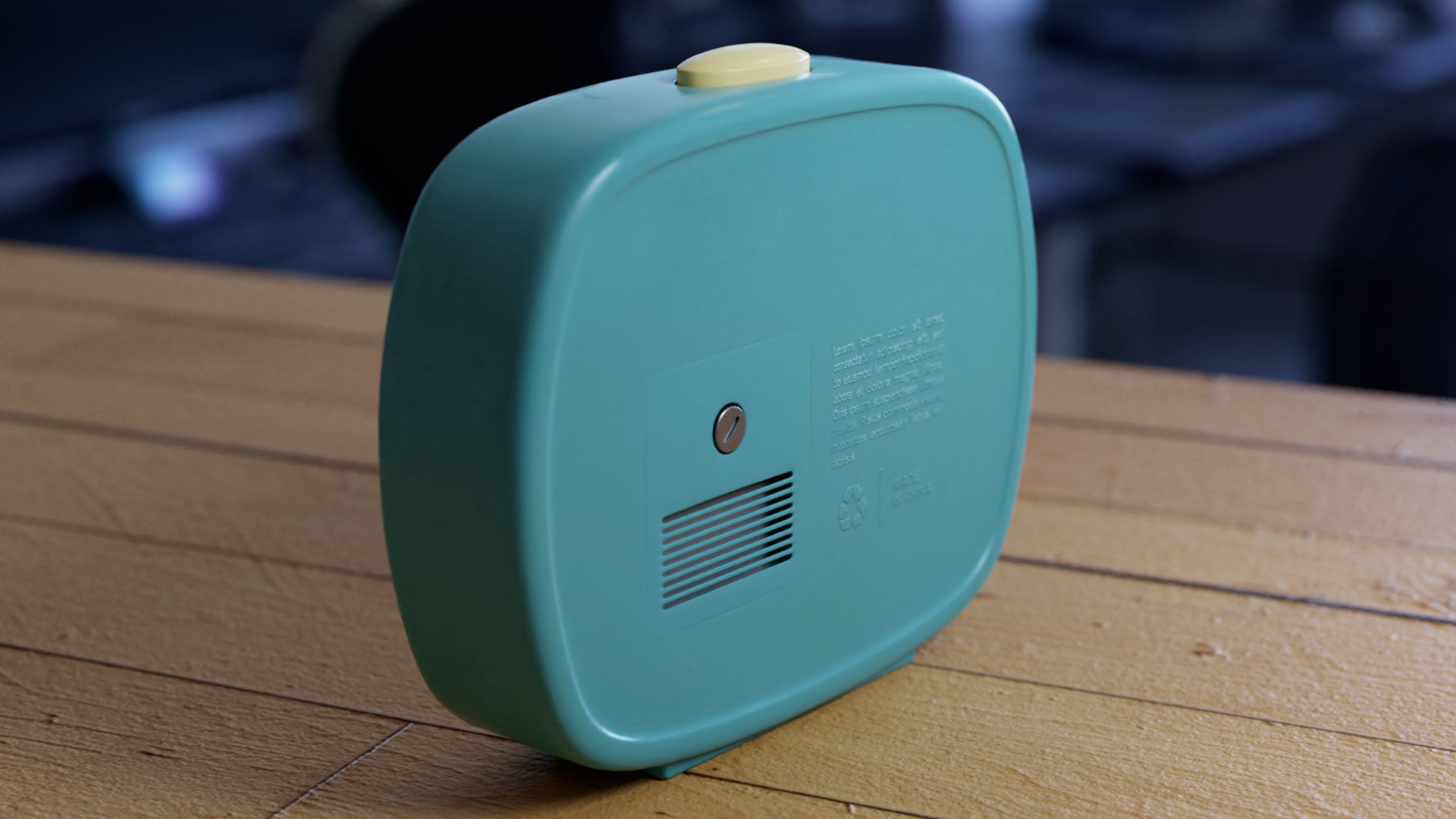 Alarm clock plastic  3D model_6