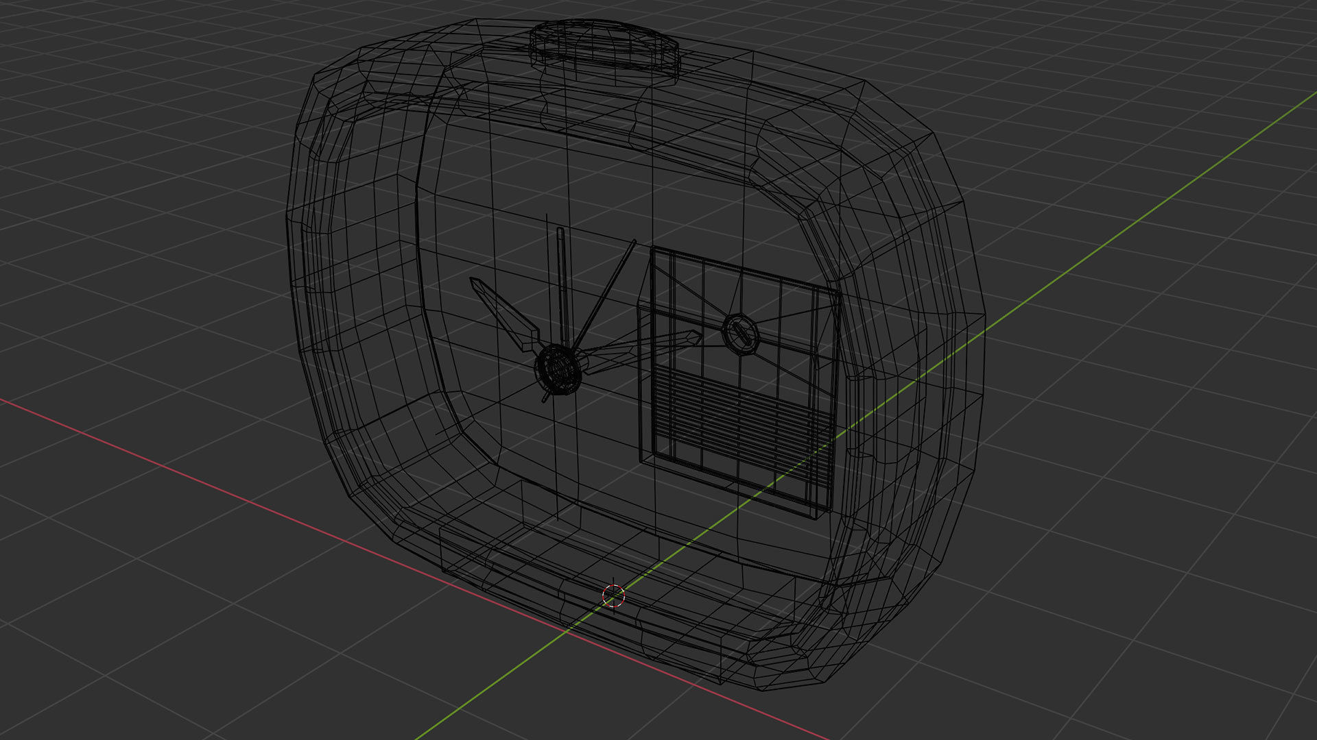 Alarm clock plastic  3D model_1