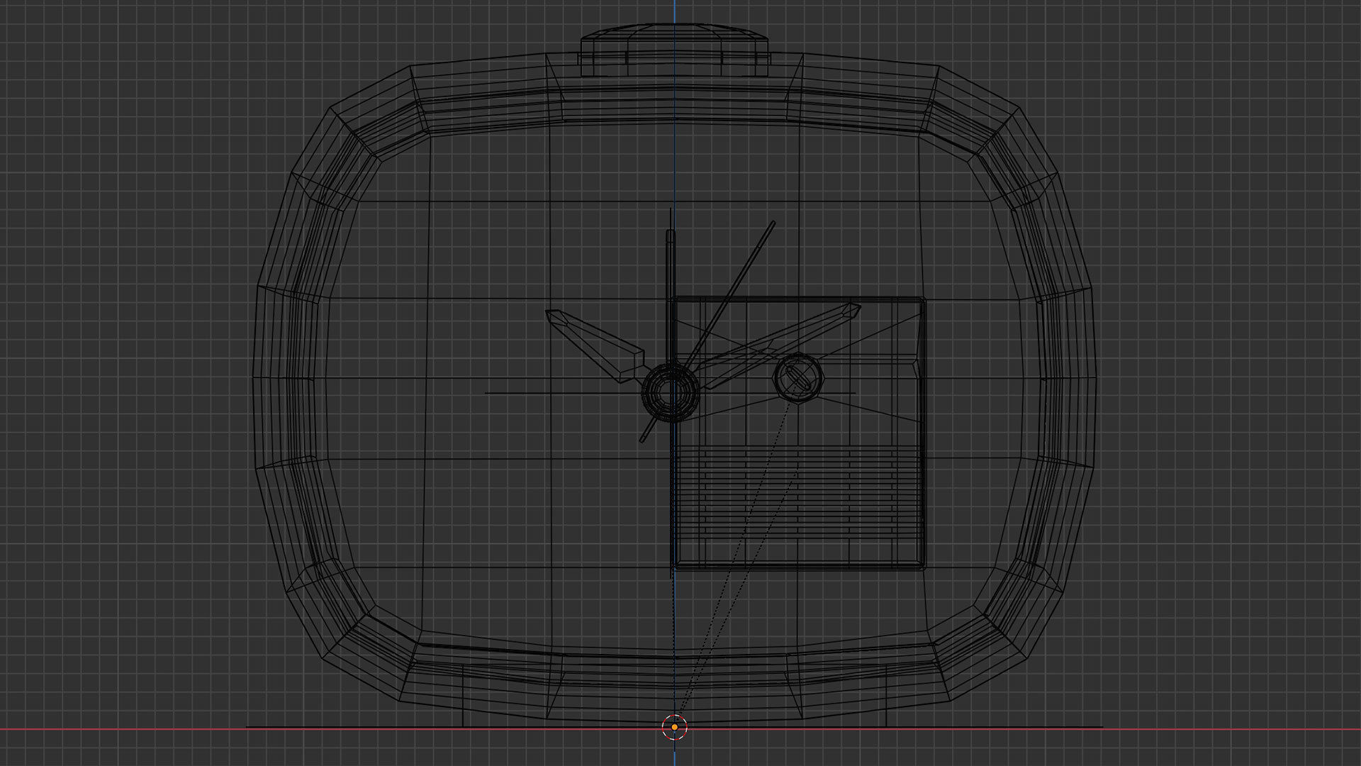 Alarm clock plastic  3D model_2