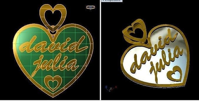 names pendant Free 3D print model