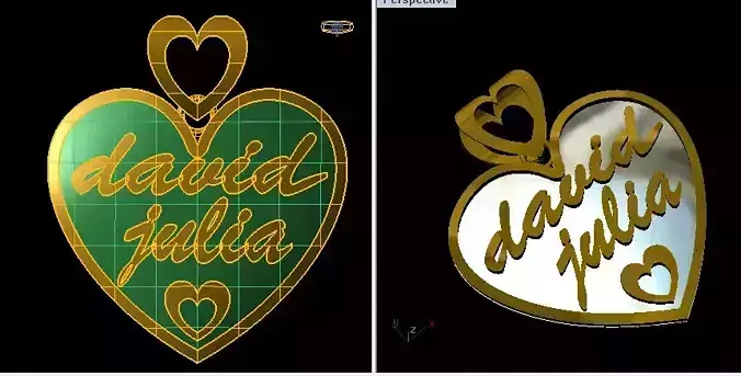 names pendant Free 3D print model