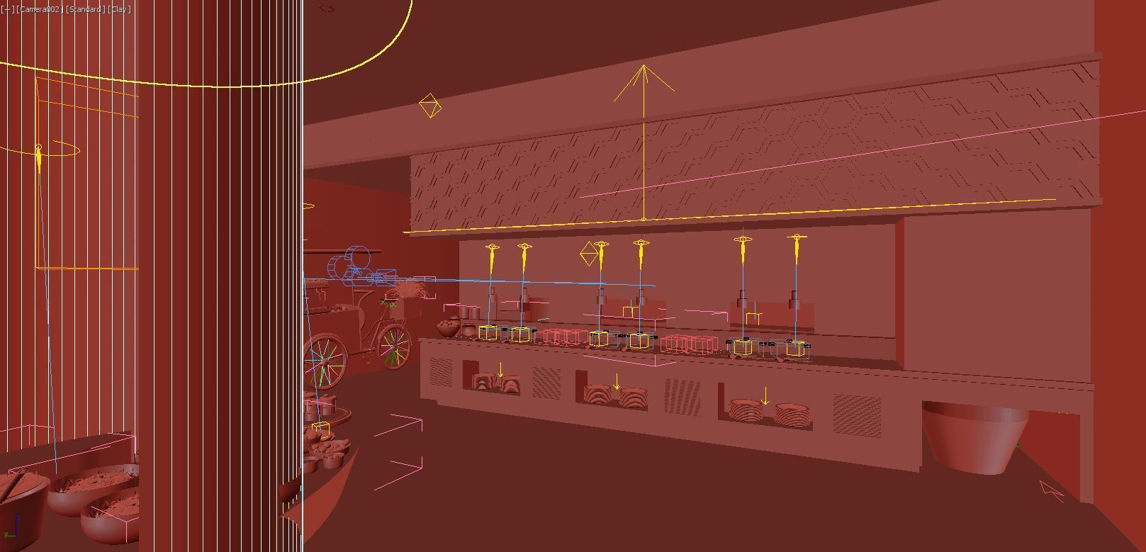 Hotel Restaurant 3D model_2