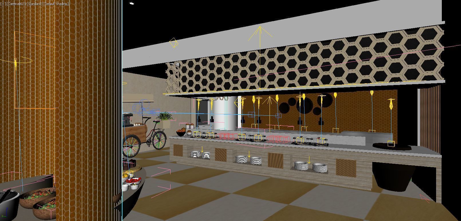 Hotel Restaurant 3D model_1