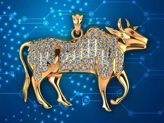 Buffalo Pendant - Cow Pendant - Gaur Pendant - N3683