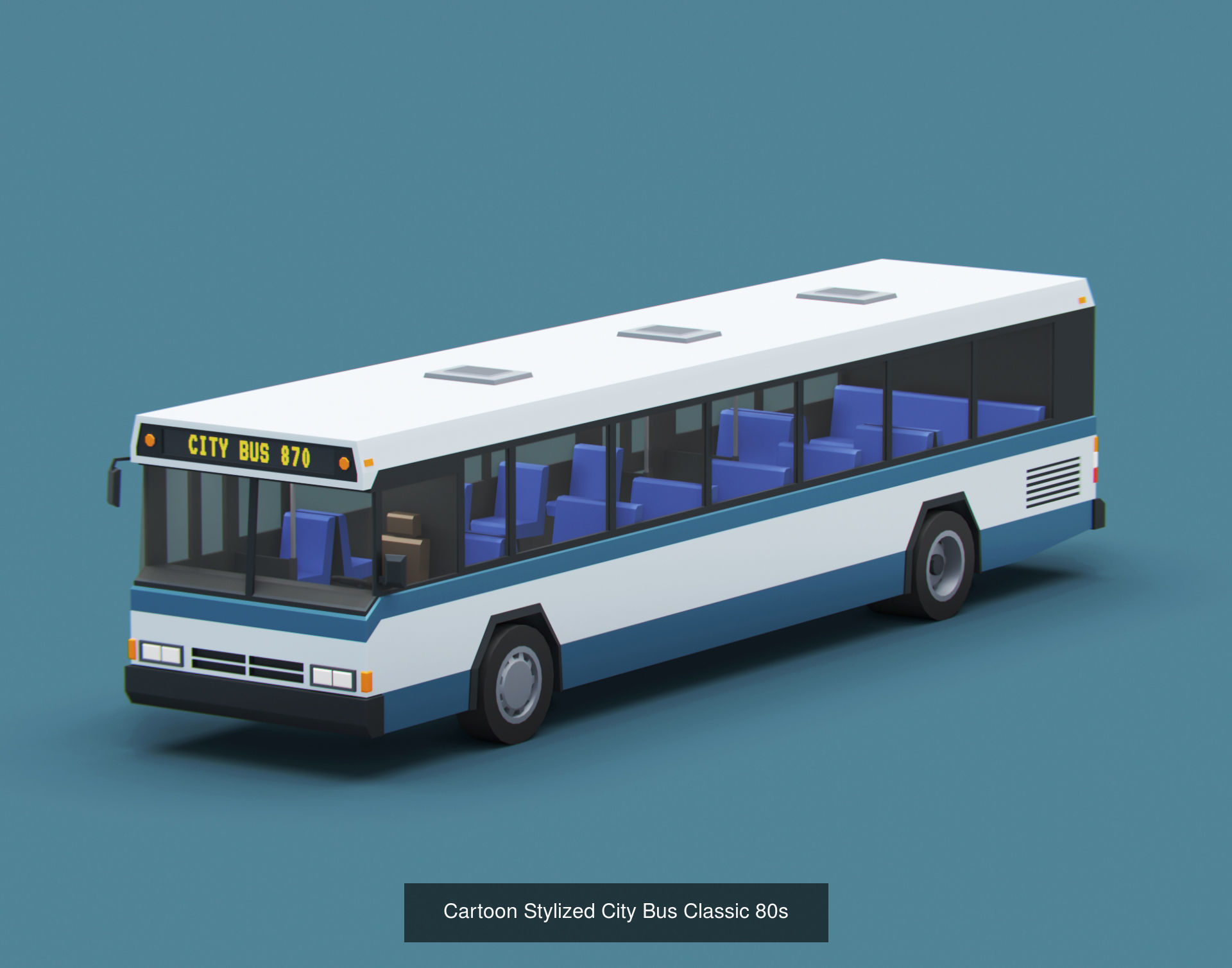 Stylized American Cars  Pack 3D Model Collection_5