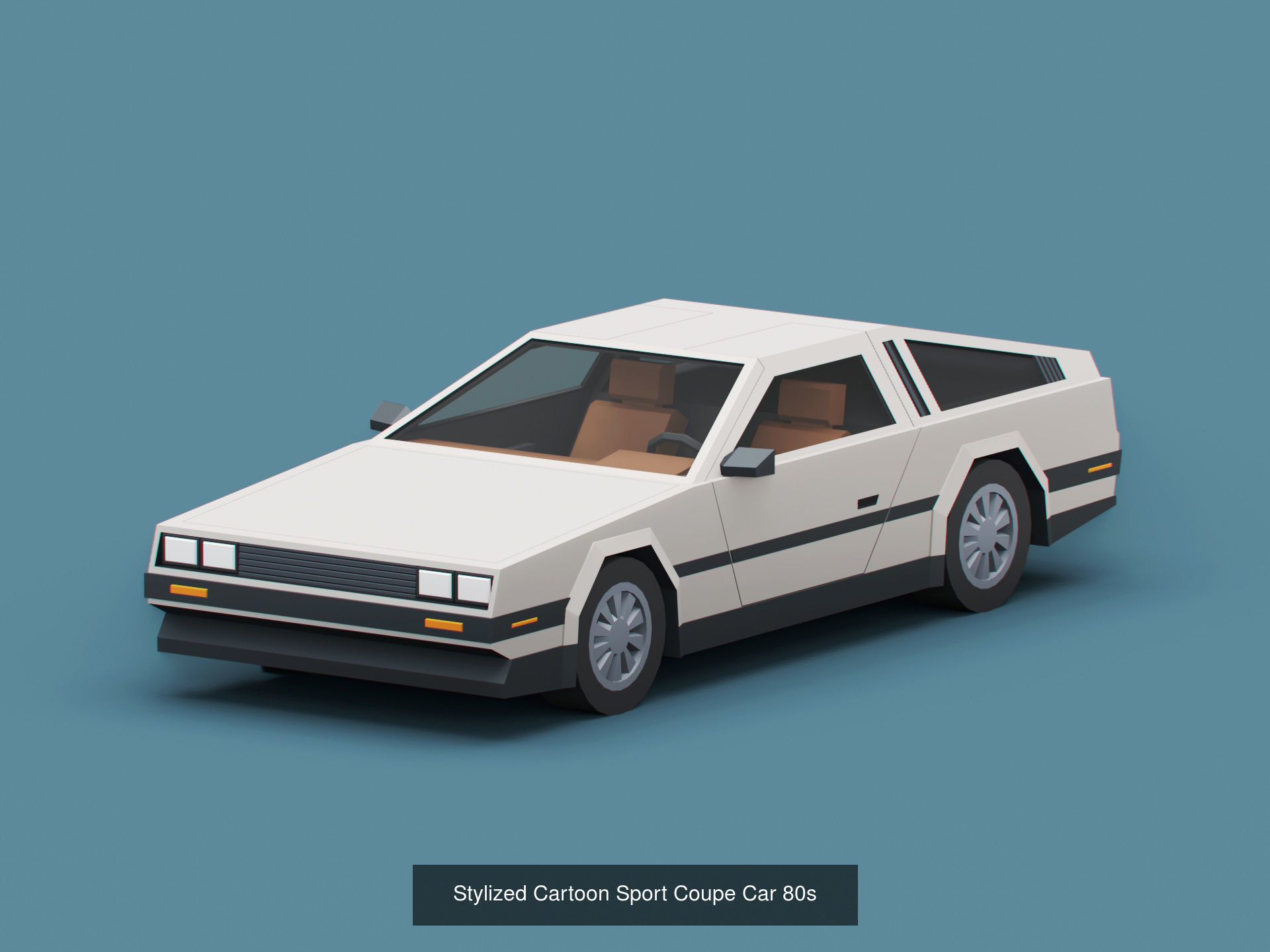 Stylized American Cars  Pack 3D Model Collection_8