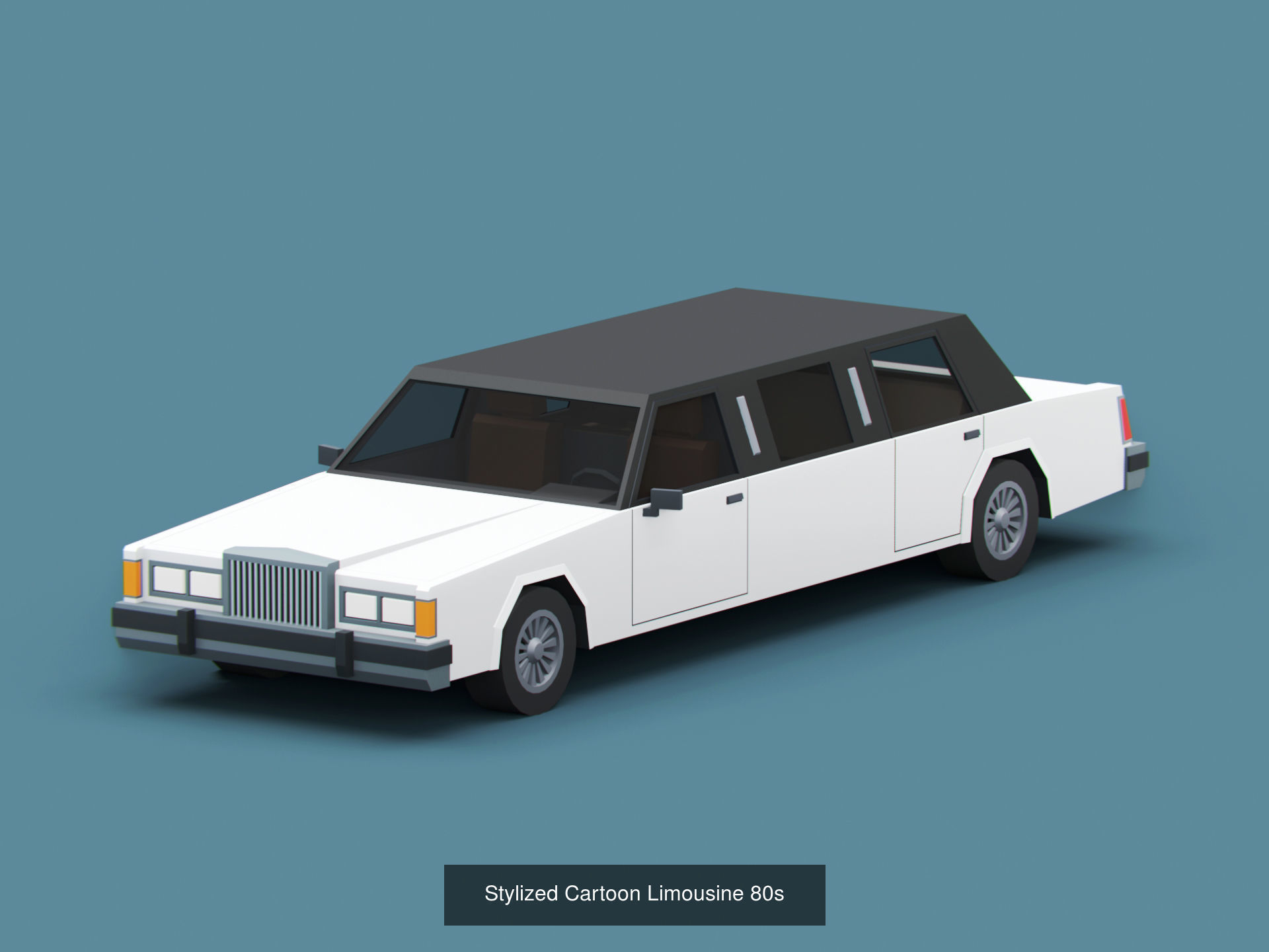 Stylized American Cars  Pack 3D Model Collection_16