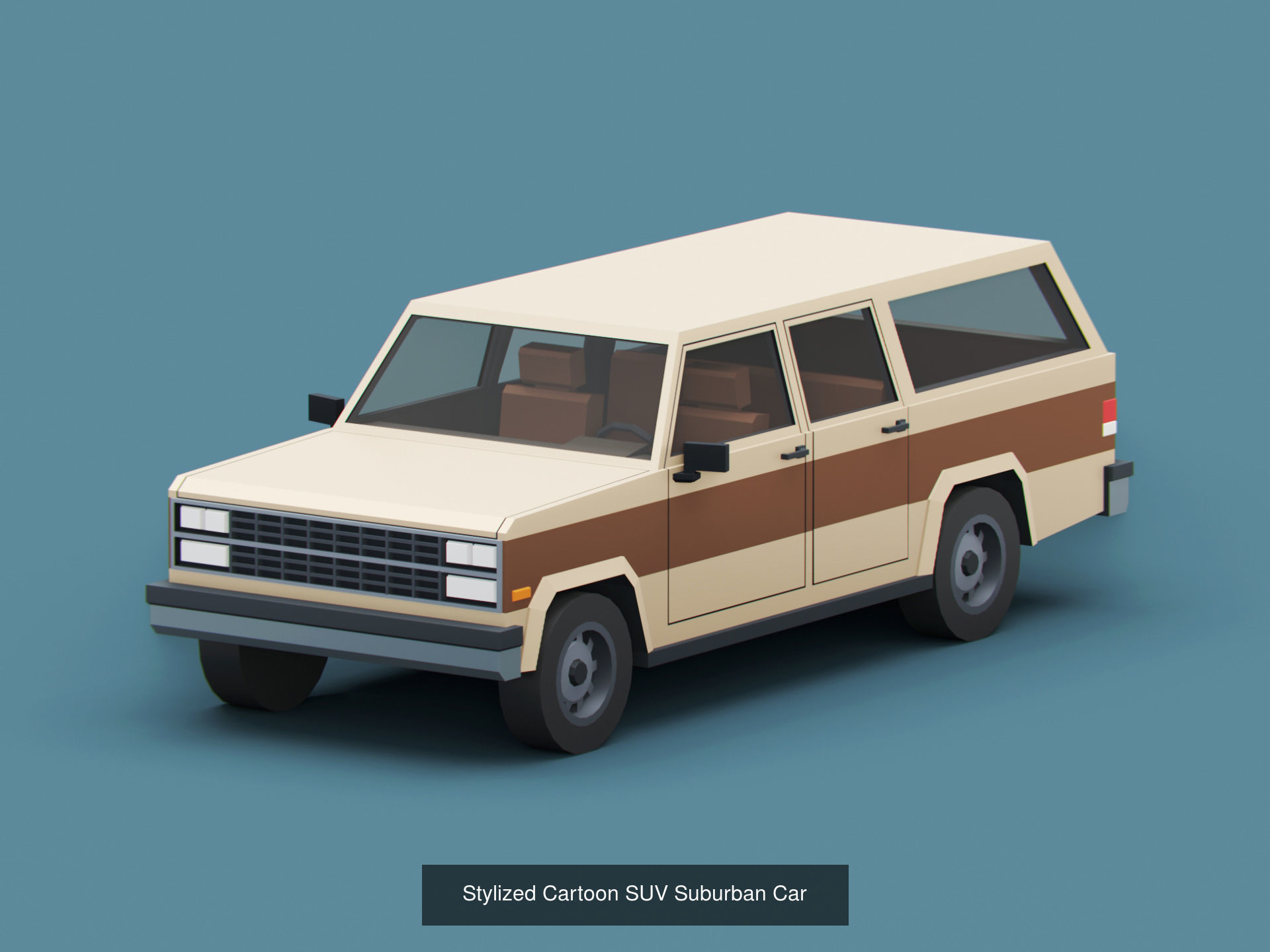 Stylized American Cars  Pack 3D Model Collection_14