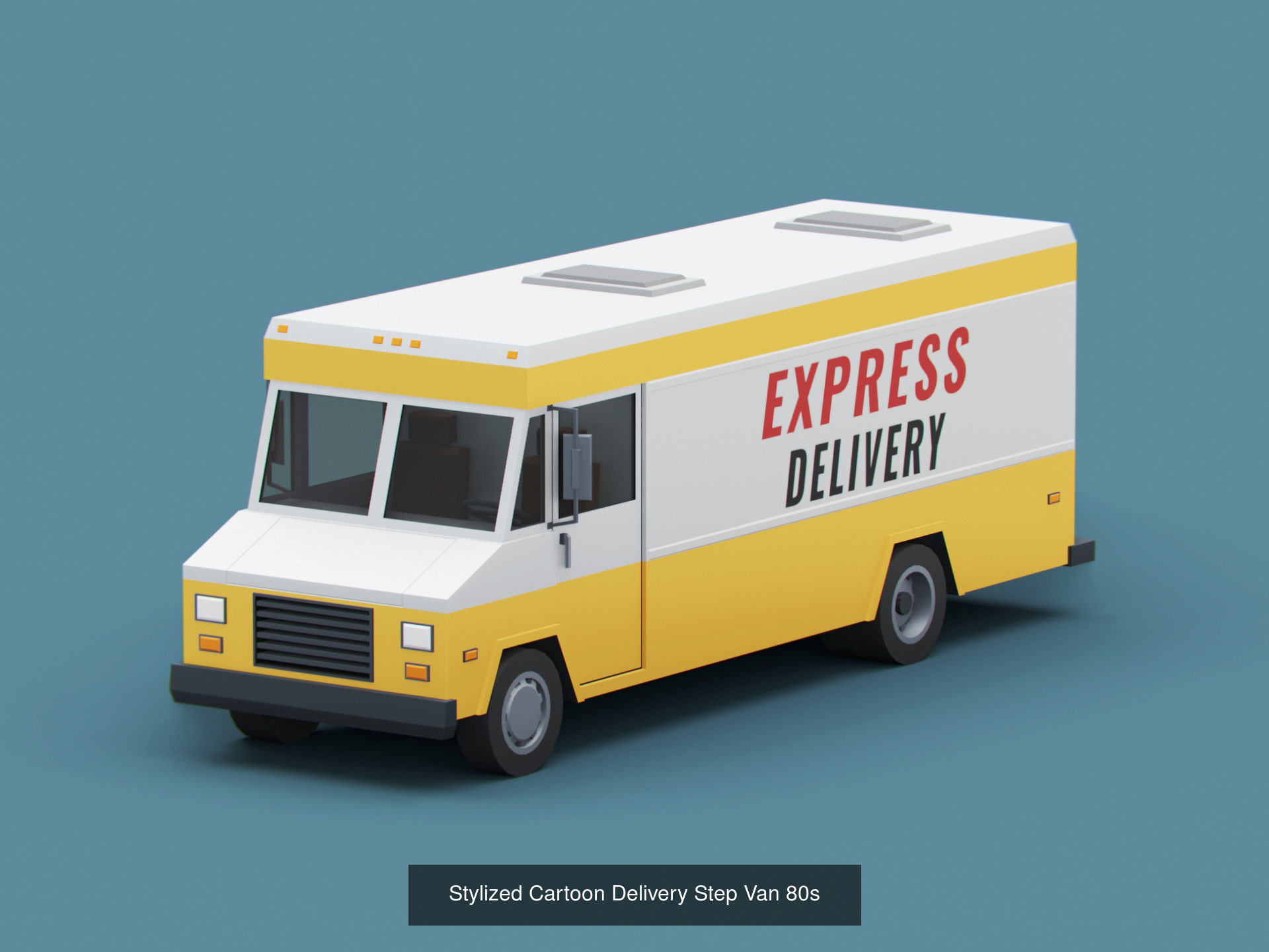 Stylized American Cars  Pack 3D Model Collection_4