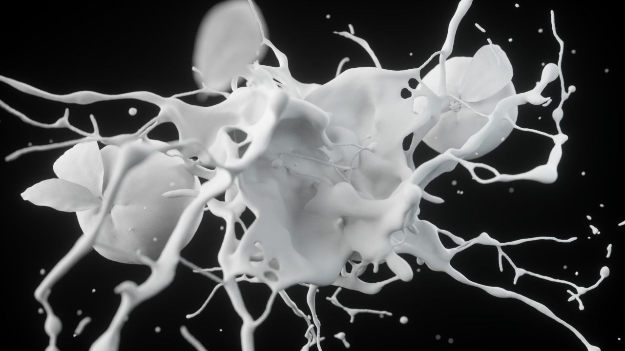 Orange Splash Animated 3D model_5