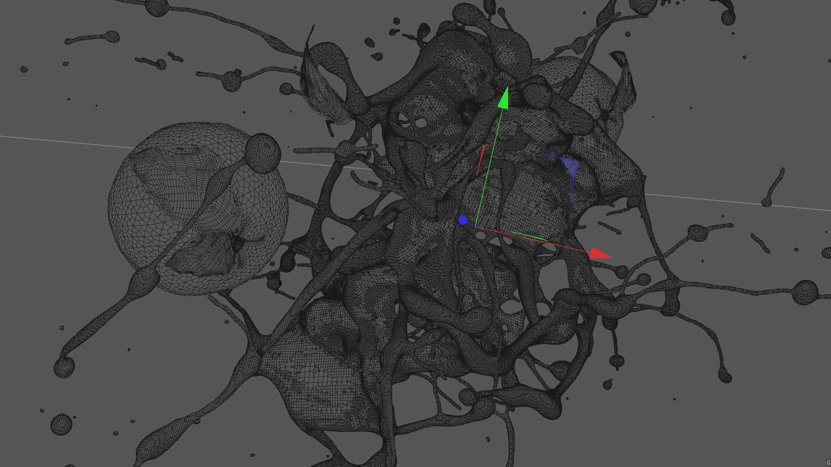 Orange Splash Animated 3D model_7