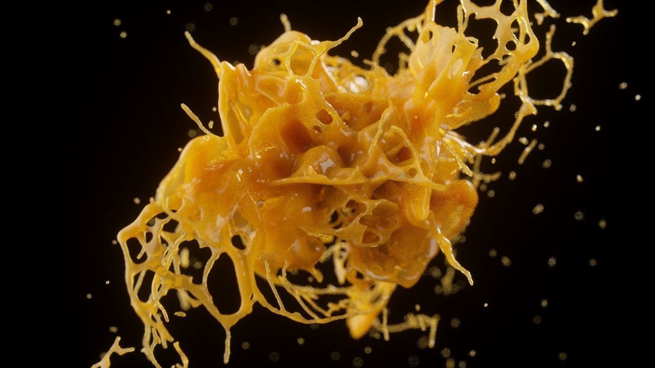 Orange Splash Animated 3D model_3