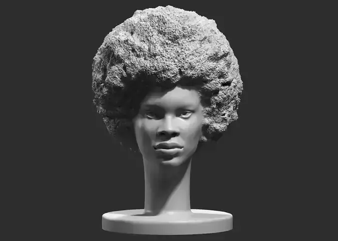 human head modern sculpture 3d print model 107