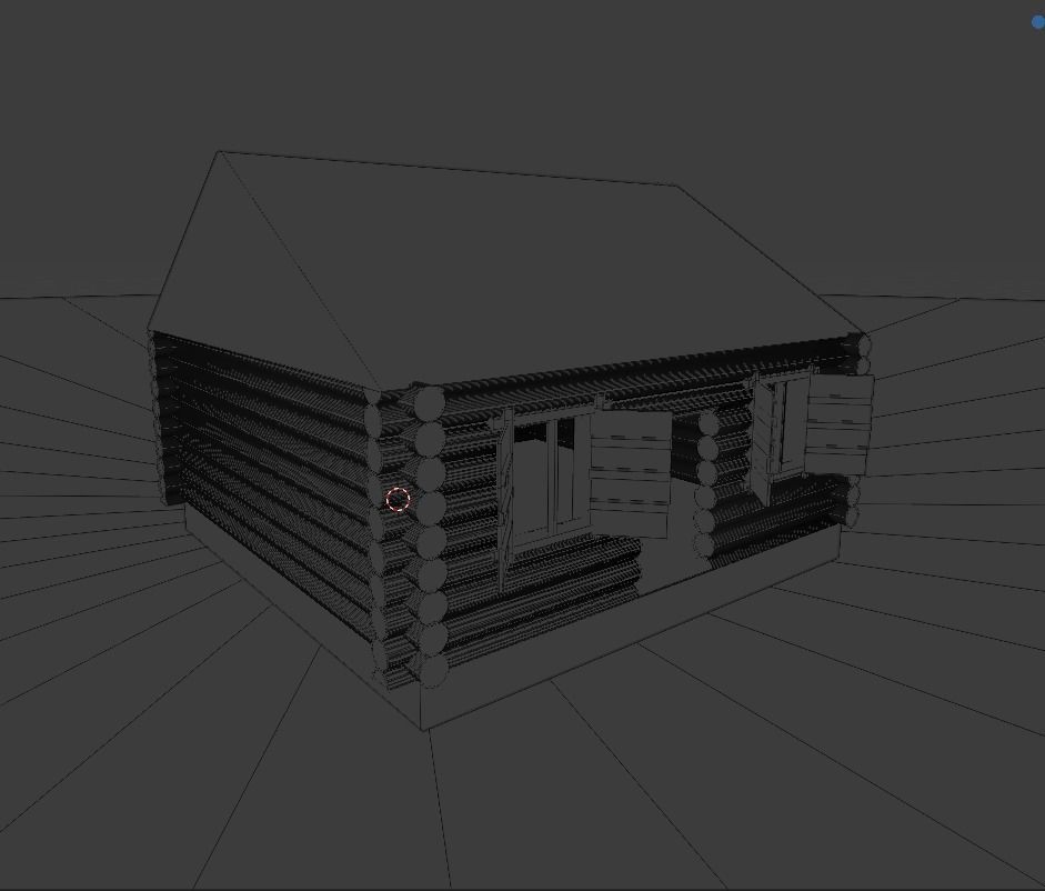 medieval wood house 3D model_5