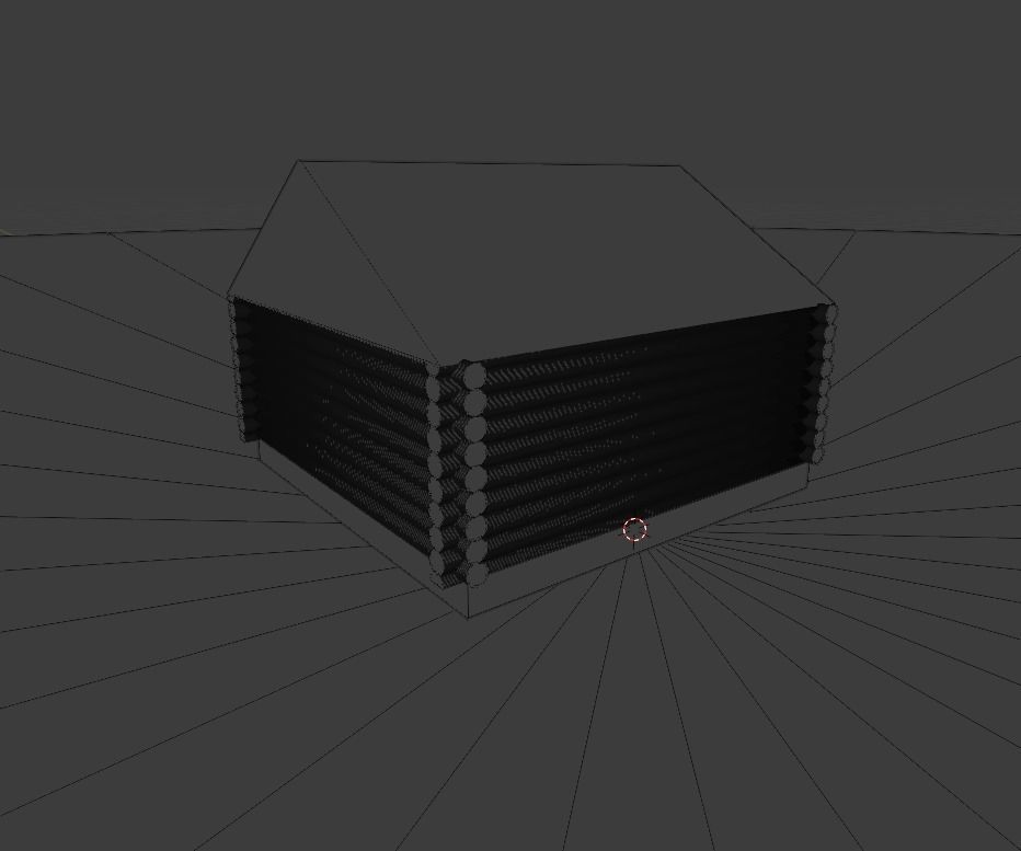 medieval wood house 3D model_6