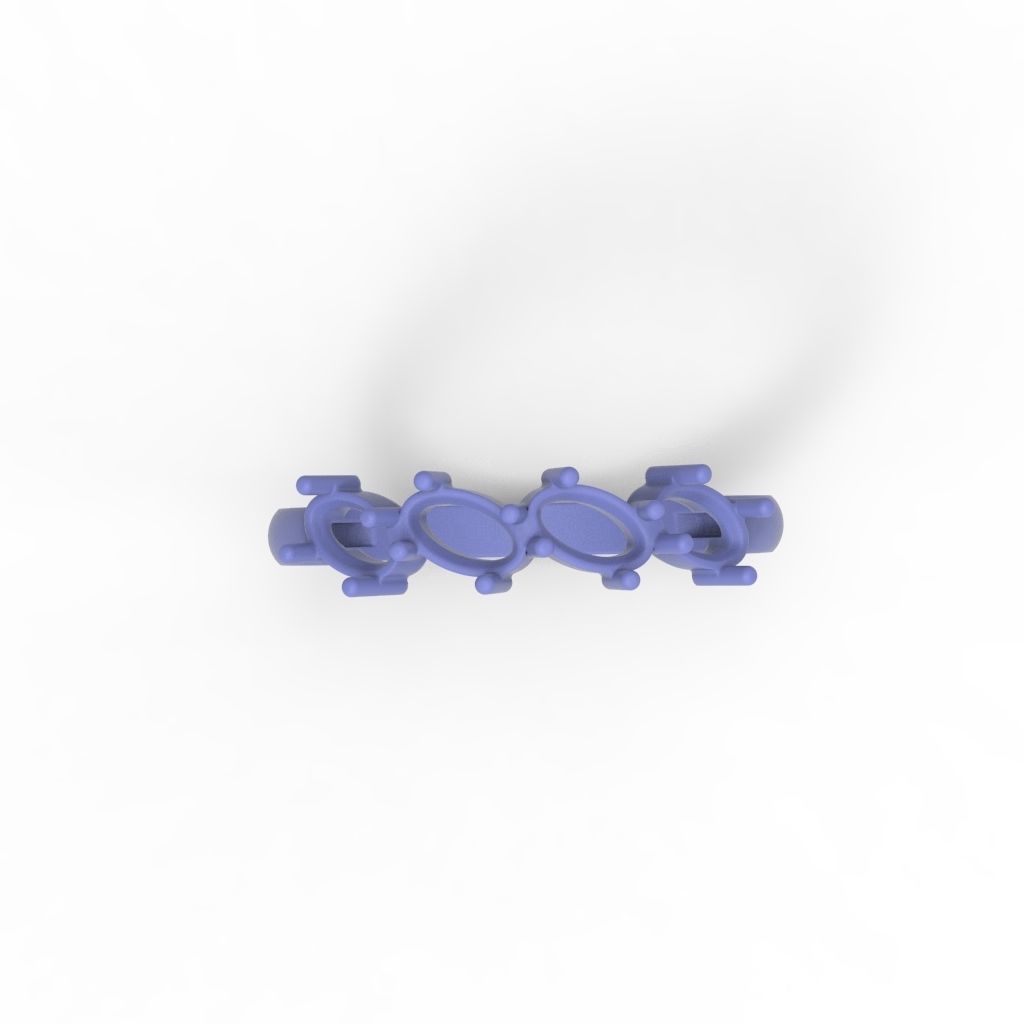 Women ring with gems 3dm stl 3D print model_19