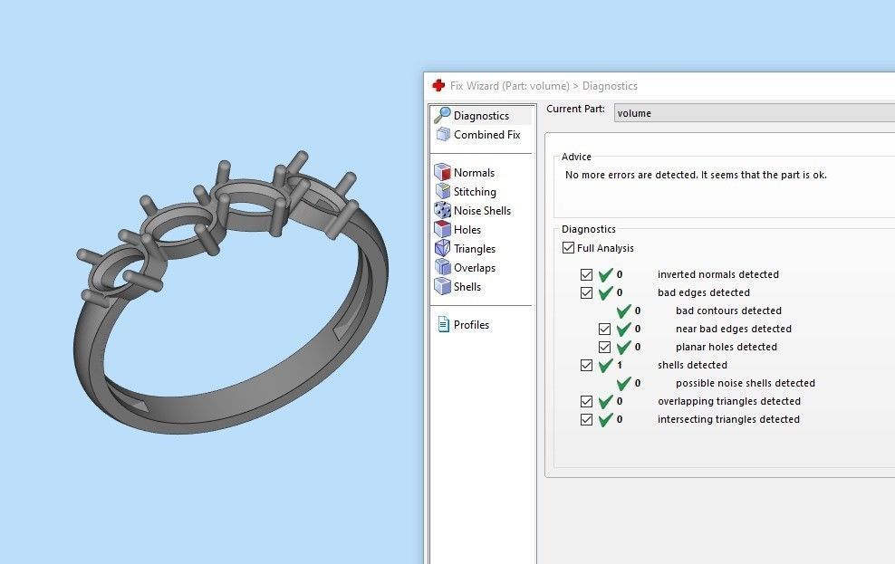 Women ring with gems 3dm stl 3D print model_10