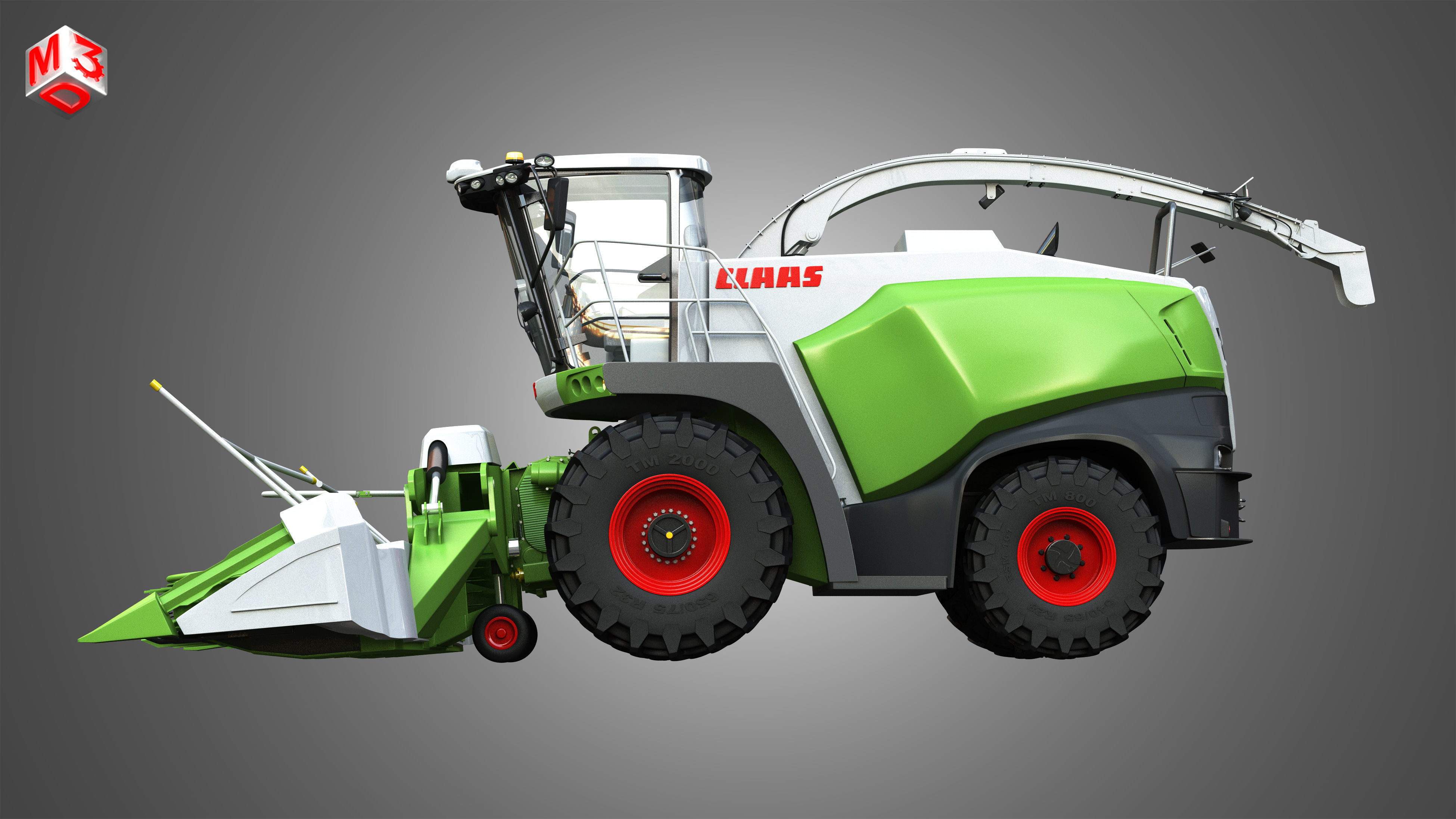 Claas Jaguar Harvester - with Front Harvester Tool 3D model_5