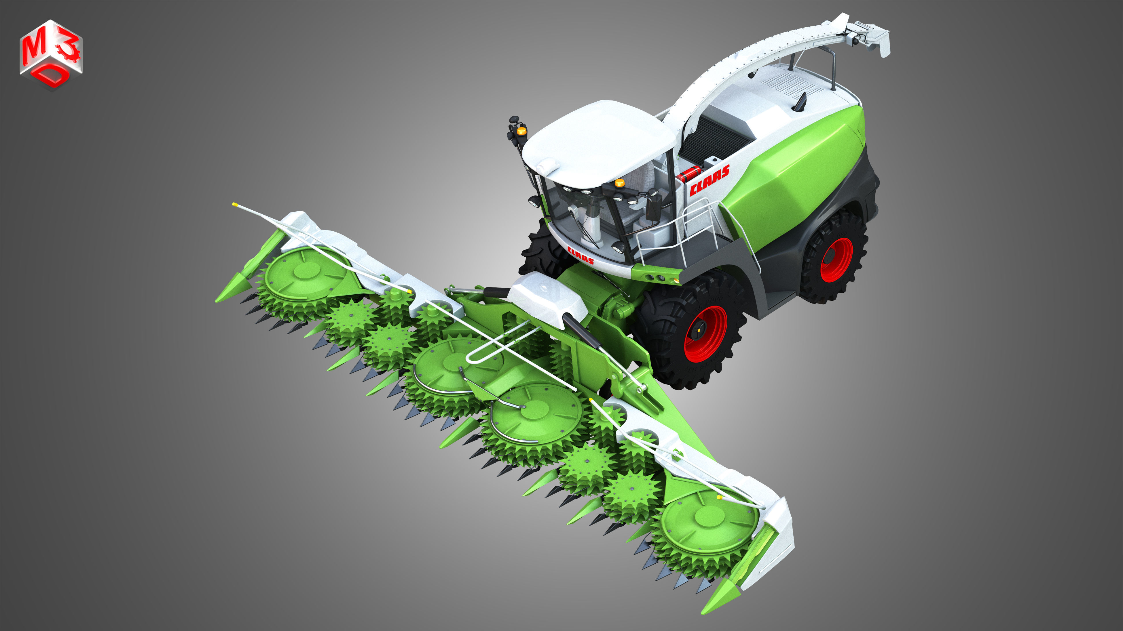 Claas Jaguar Harvester - with Front Harvester Tool 3D model_7