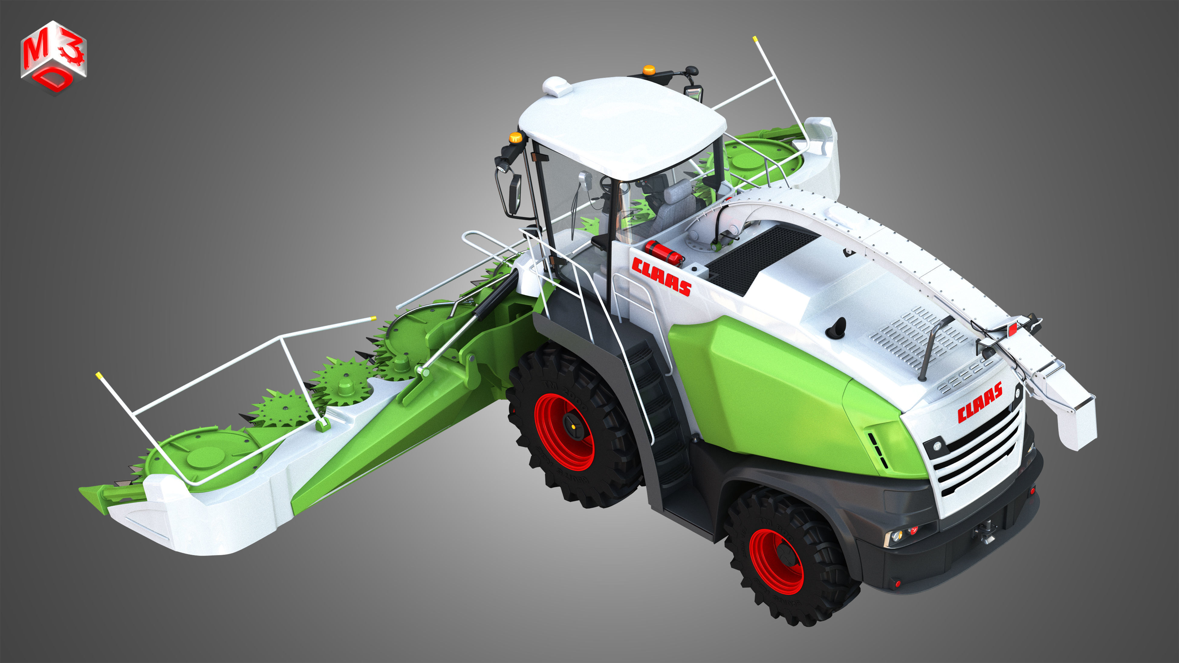 Claas Jaguar Harvester - with Front Harvester Tool 3D model_10