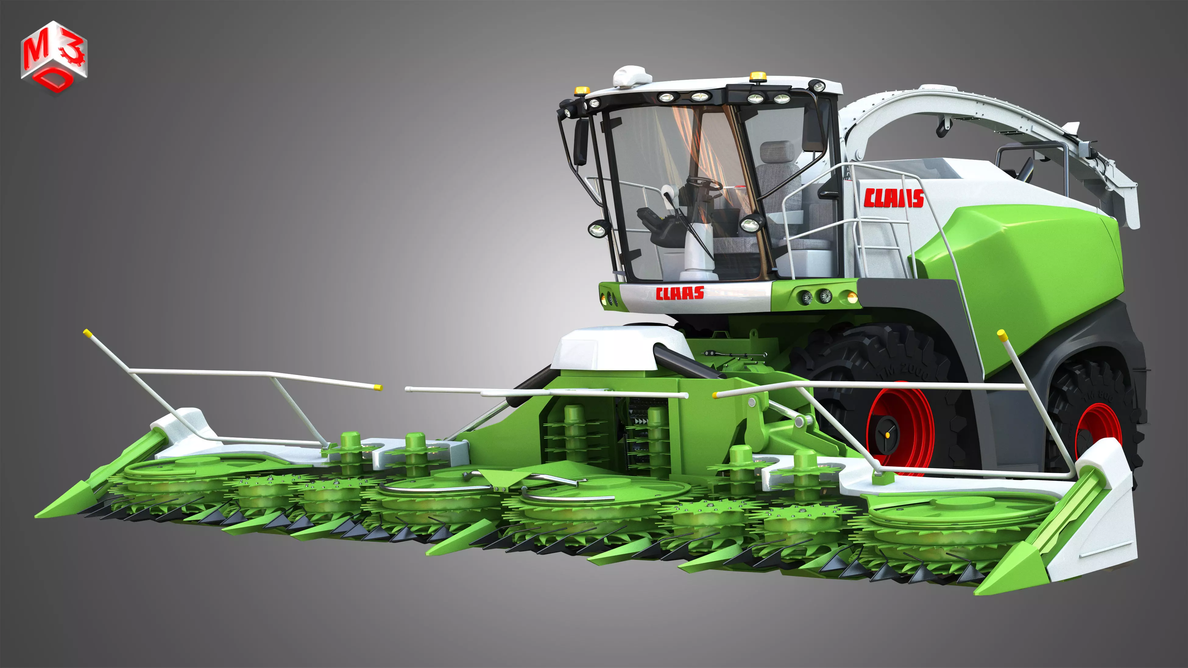 Claas Jaguar Harvester - with Front Harvester Tool 3D model_0