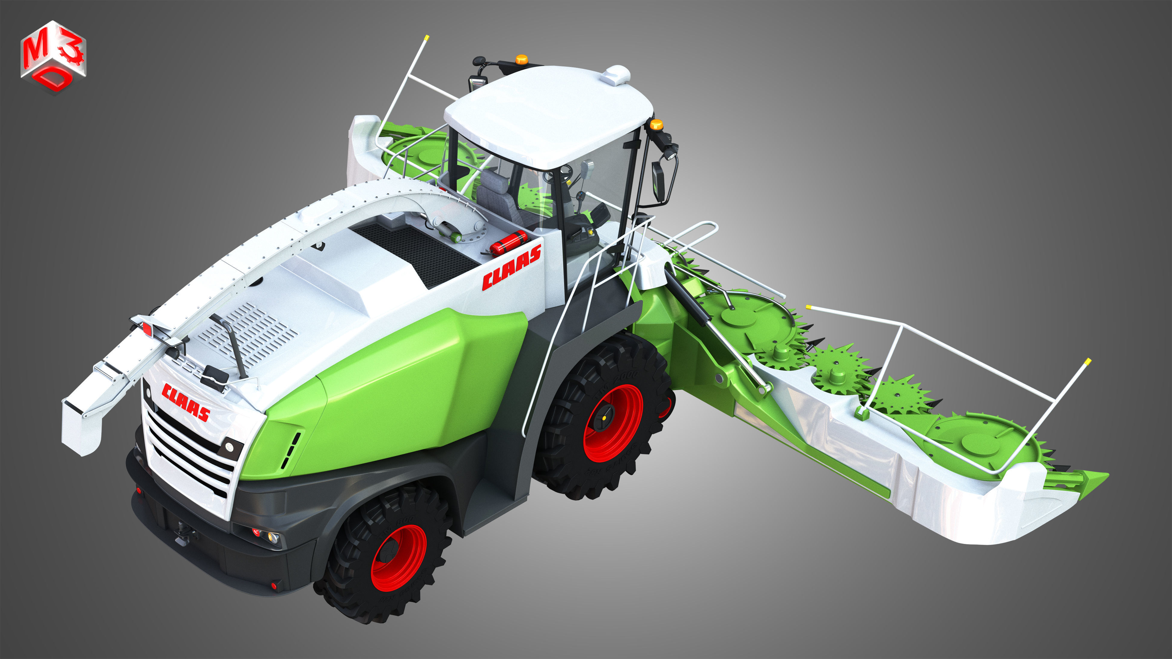 Claas Jaguar Harvester - with Front Harvester Tool 3D model_8