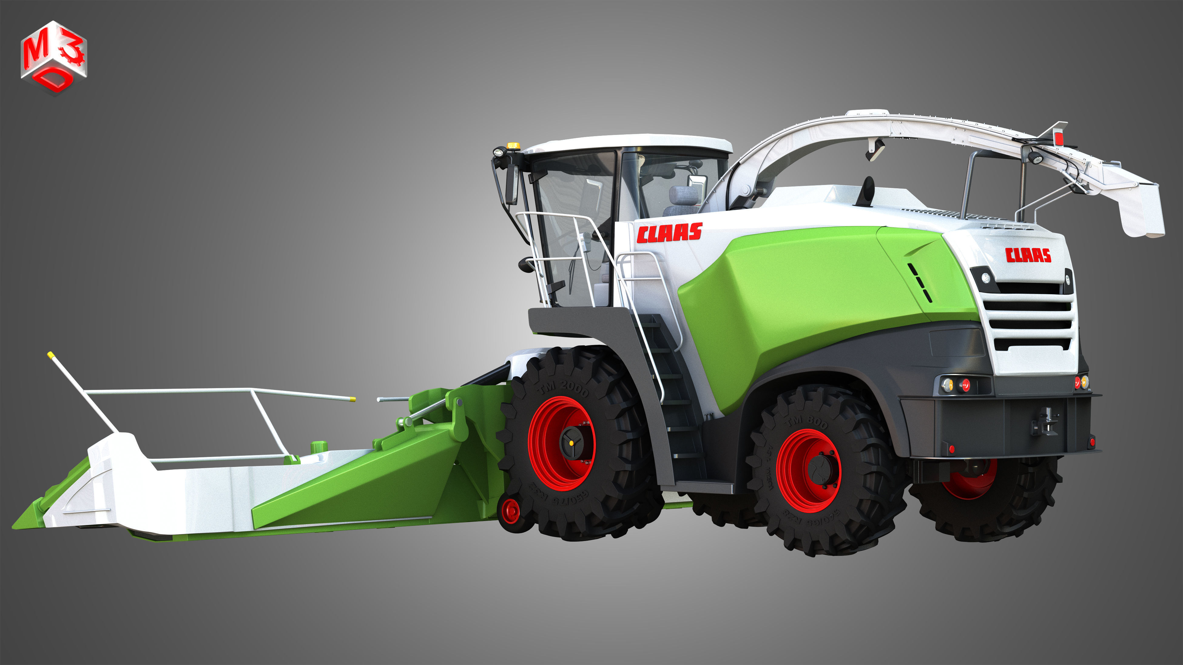 Claas Jaguar Harvester - with Front Harvester Tool 3D model_4
