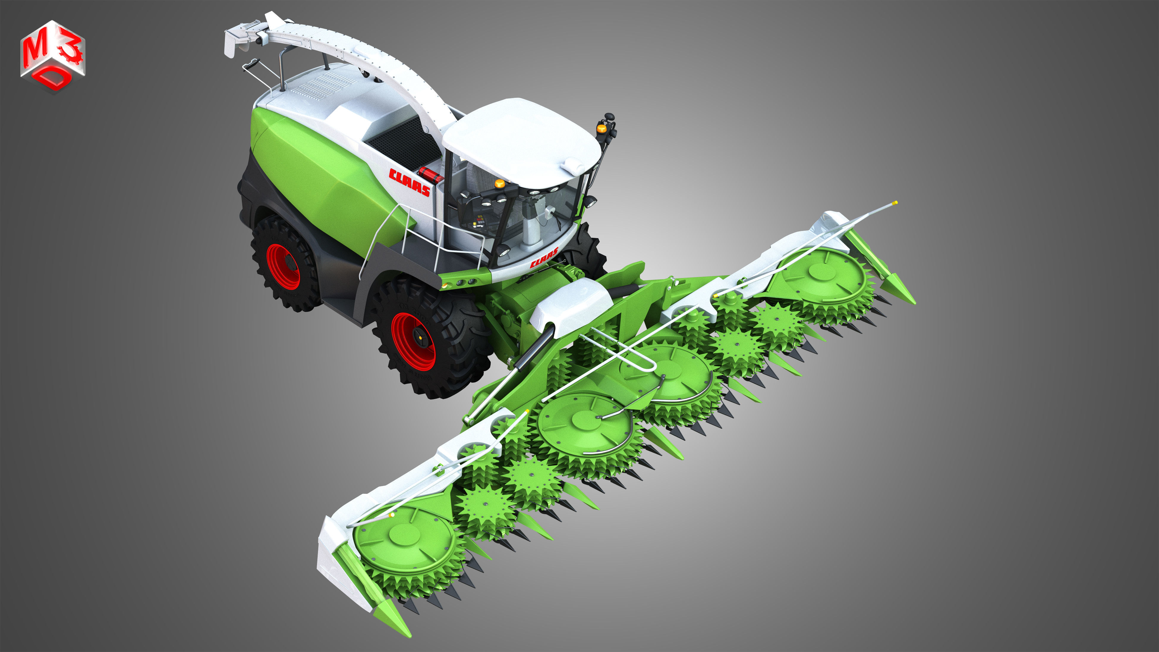 Claas Jaguar Harvester - with Front Harvester Tool 3D model_9