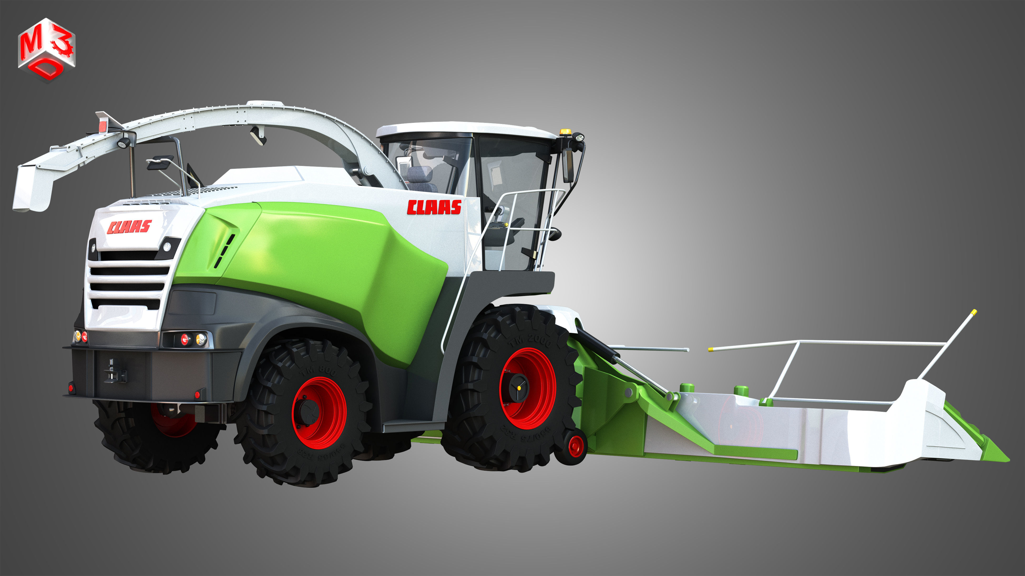 Claas Jaguar Harvester - with Front Harvester Tool 3D model_2