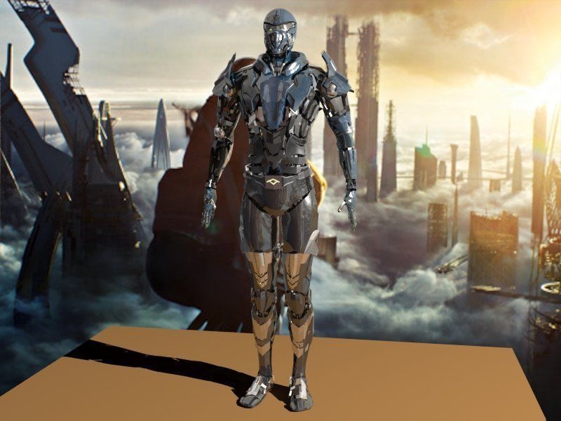 Android Robot 3D Model Low-poly 3D model_2