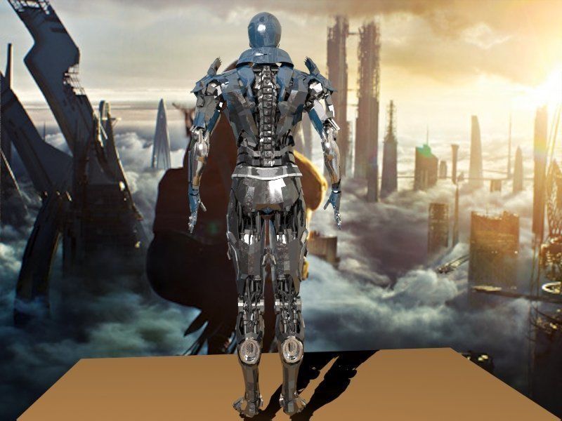 Android Robot 3D Model Low-poly 3D model_3