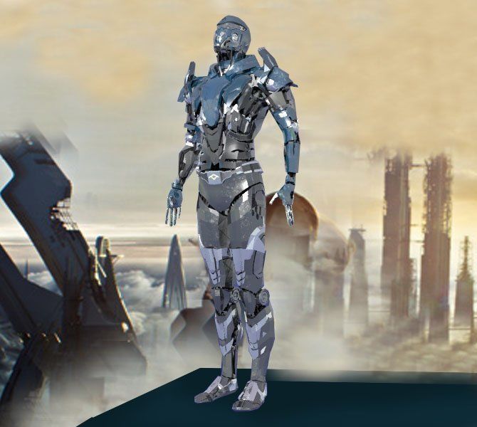 Android Robot 3D Model Low-poly 3D model_1