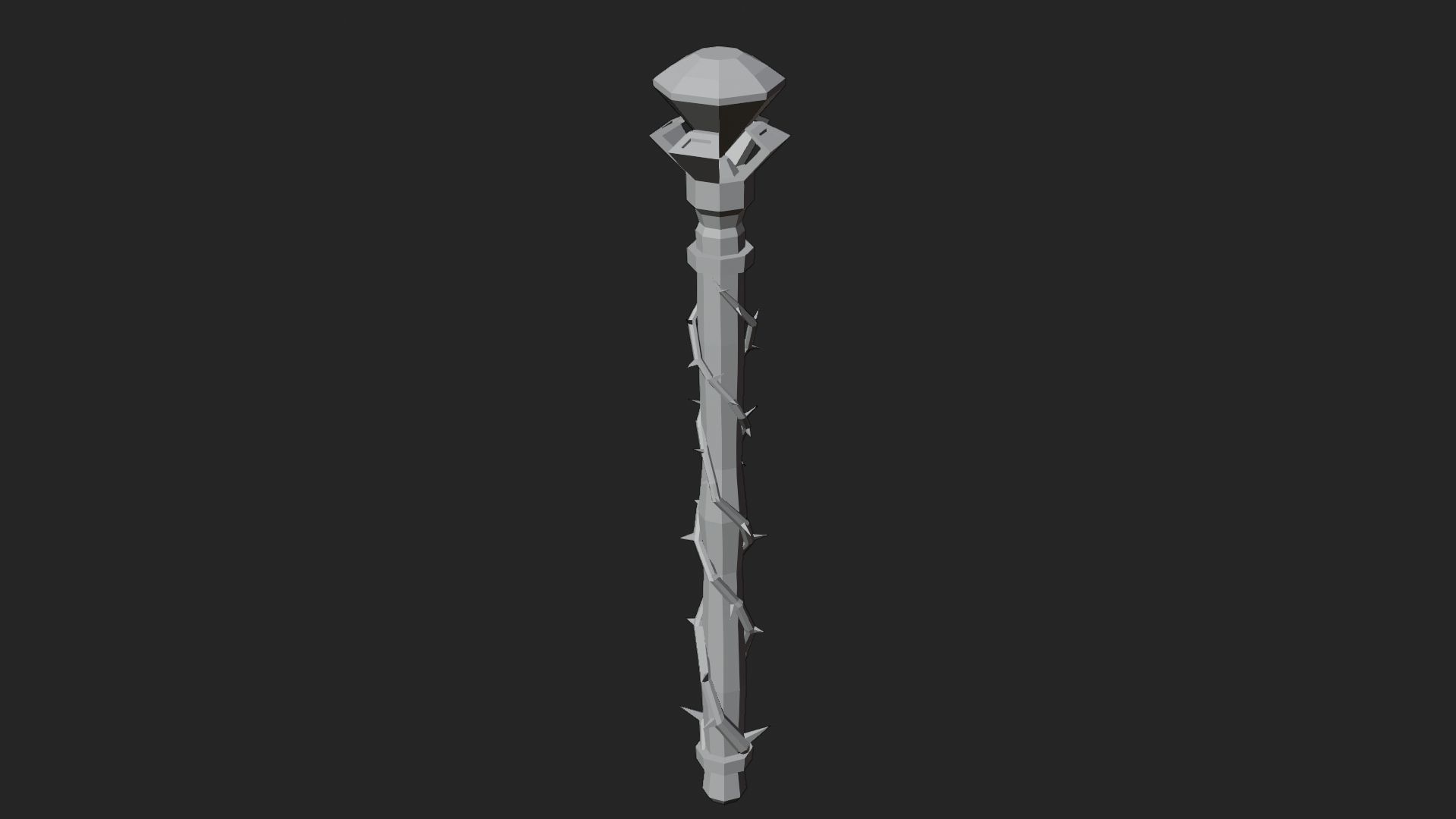 Mage Staff Low-poly 3D model_1