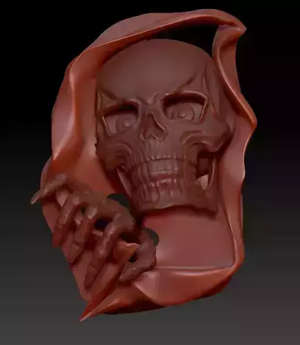 Scull from the hole in the wall candleholder tattoo motif