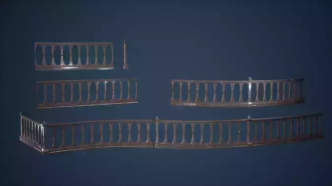 Fence Game Ready four wooden railings