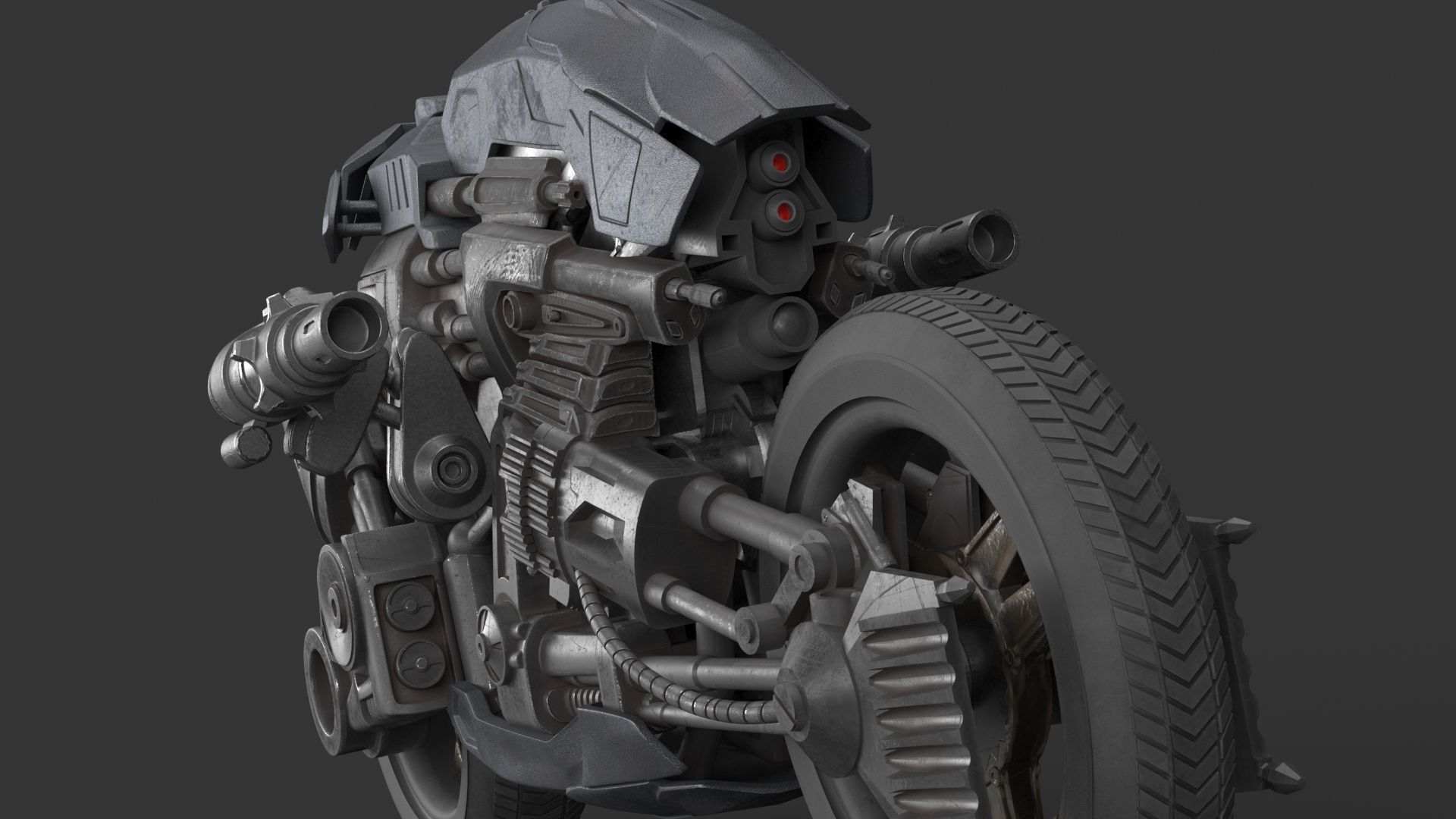 MotoTerminator PBR futuristic motorcycle 3D model_2