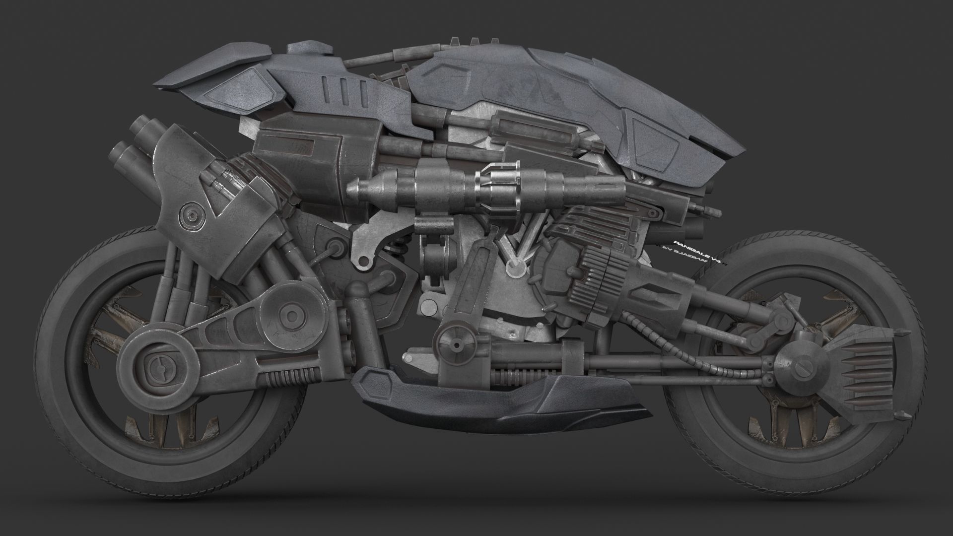 MotoTerminator PBR futuristic motorcycle 3D model_1