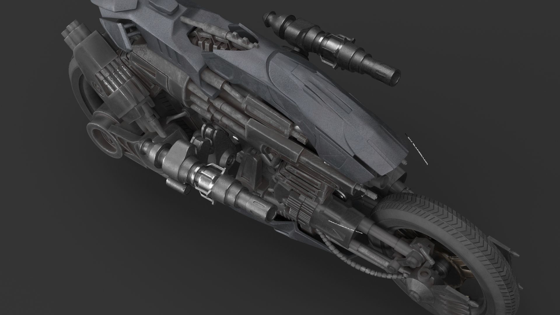 MotoTerminator PBR futuristic motorcycle 3D model_8