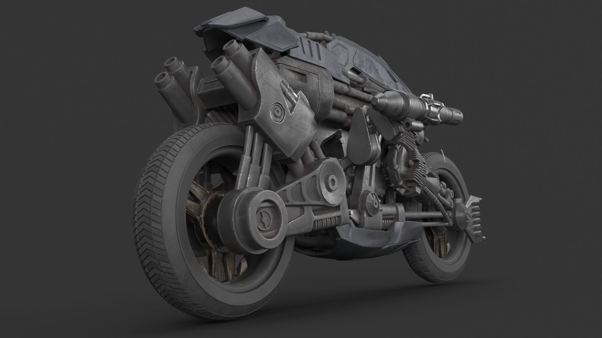 MotoTerminator PBR futuristic motorcycle 3D model_3