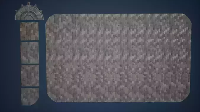 Floor Game Ready mat Low-poly 3D model