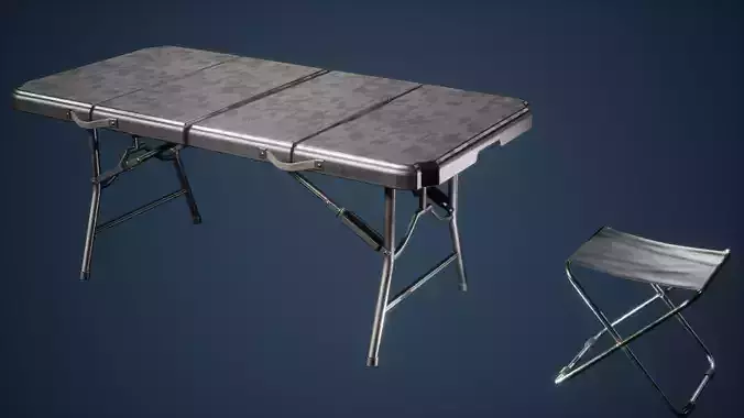 Foldable Chair and Table Game Ready