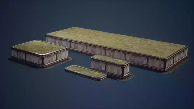 Planters Game Ready set of grass pieces