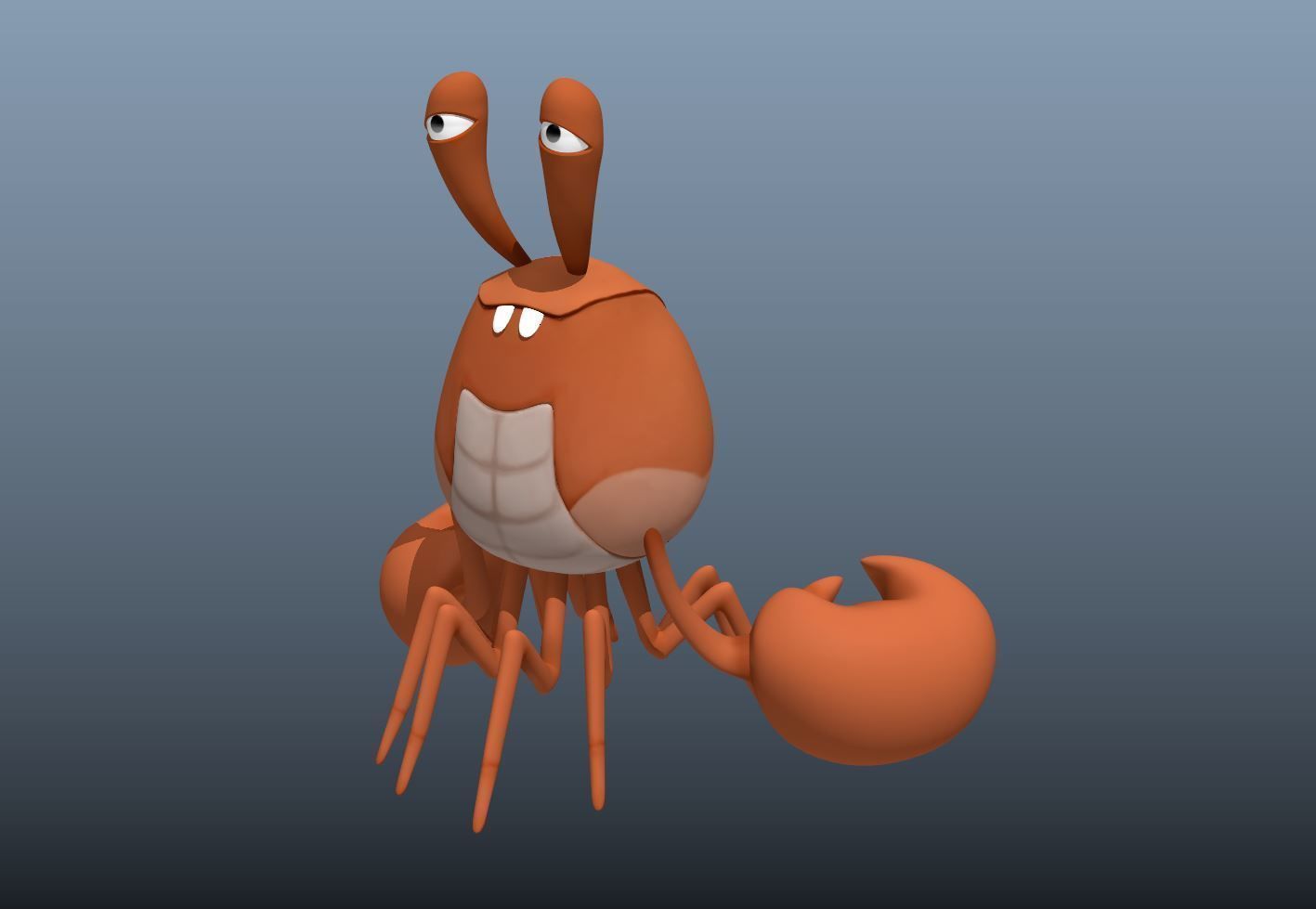 Crab Stylized Low-poly 3D model_4