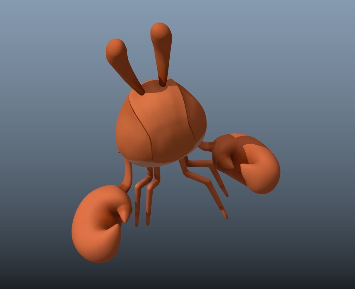 Crab Stylized Low-poly 3D model_6